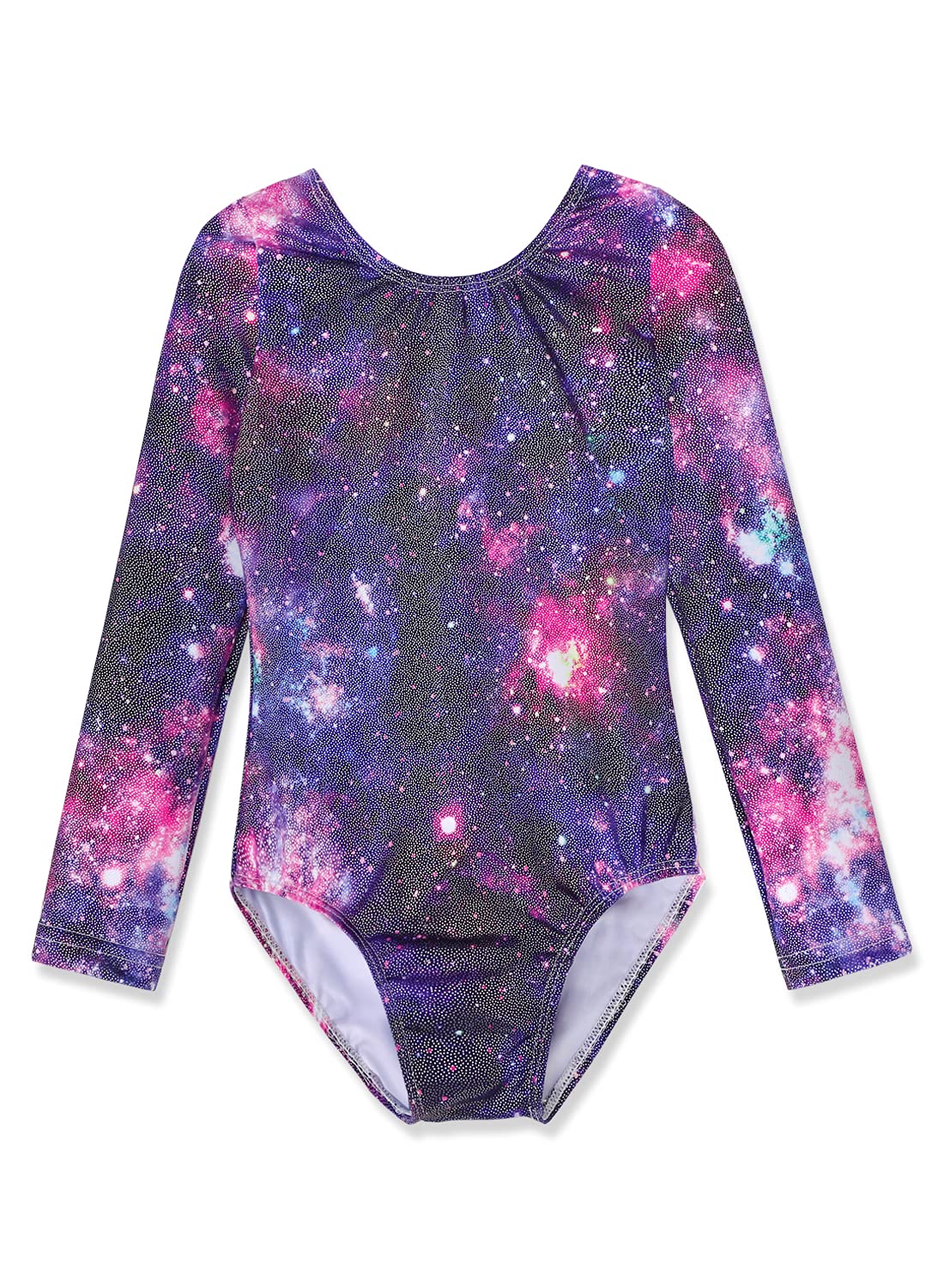 Belovance Gymnastics Leotards for Girls Dance Outfits Long Sleeves Tumbling Bodysuits Sparkly Rainbow Rhinestone Dancewear