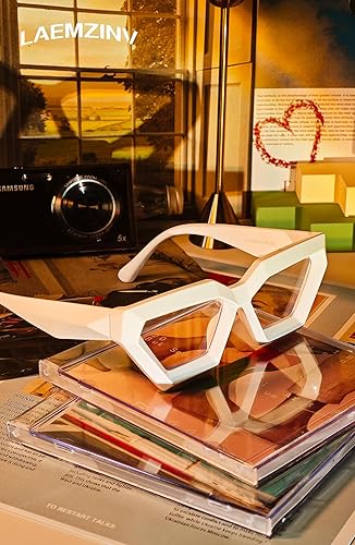 Miniatura 6 de LA039 - Lentes de luz azul para mujer, marco cuadrado de acetato grueso, para computadora y juegos