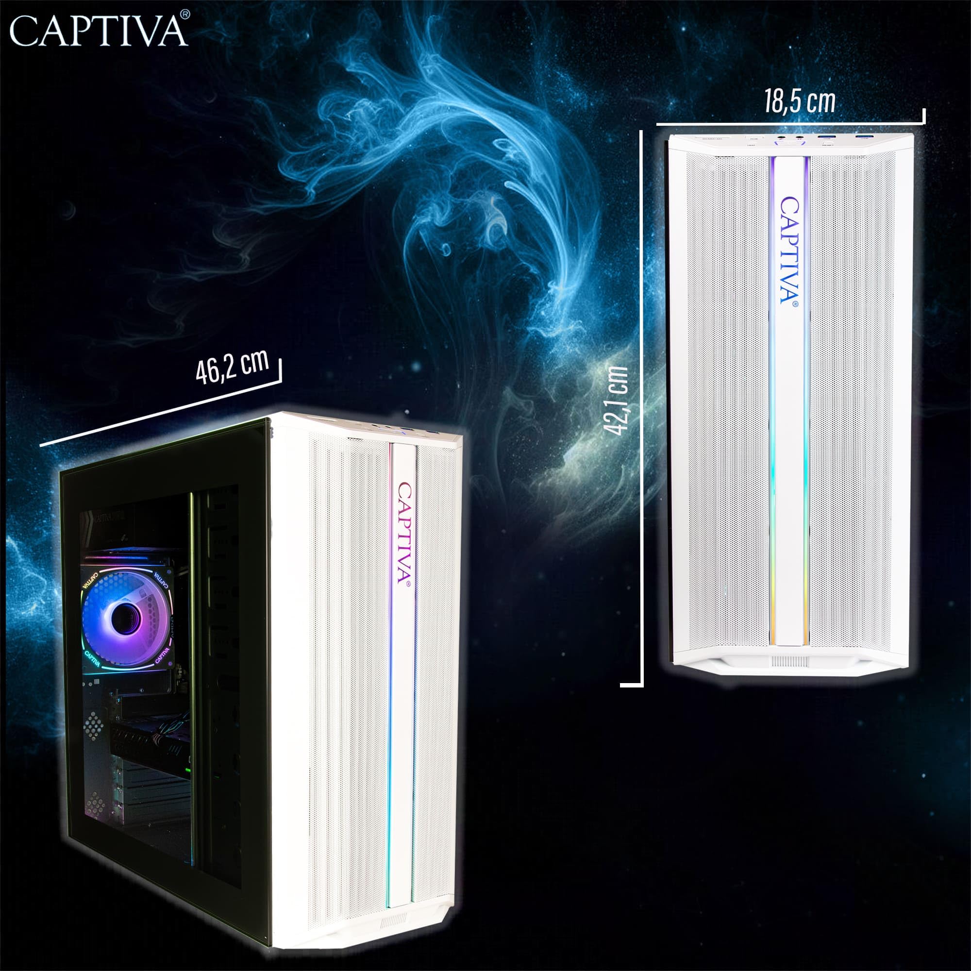 Captiva PC Entry Gaming I10-0616 (i5-14400F/RTX5060 8GB GDDR7/SSD 500GB/4TB/32GB/WLAN/w/o OS) (100616)