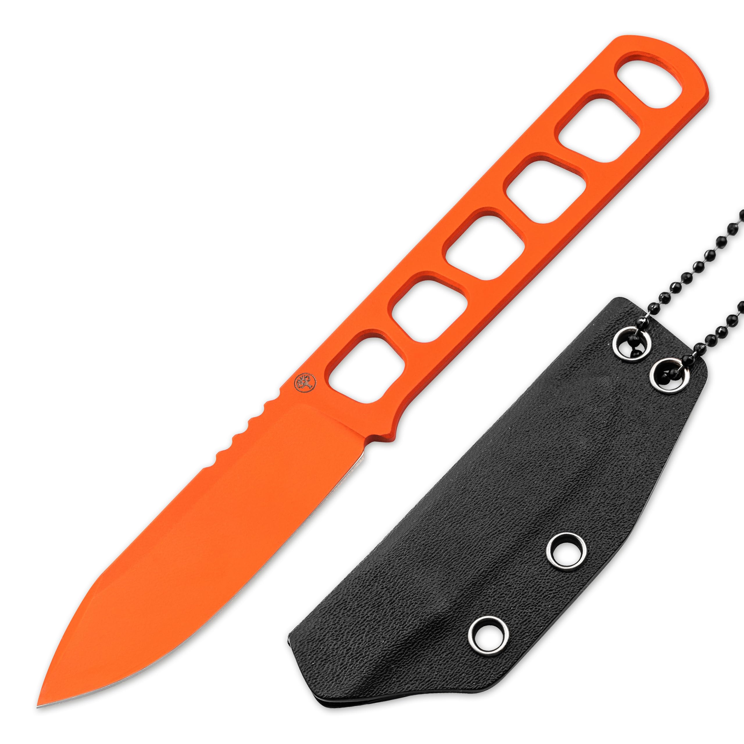 BÖKER GERMANY® BFF Packlite All Orange - ultraleichtes 42a konformes Neck Knife mit MagnaCut Klinge - feststehendes Jagdmesser in Signalorange mit Kydex-Scheide & Kugelkette für Revier & Outdoor