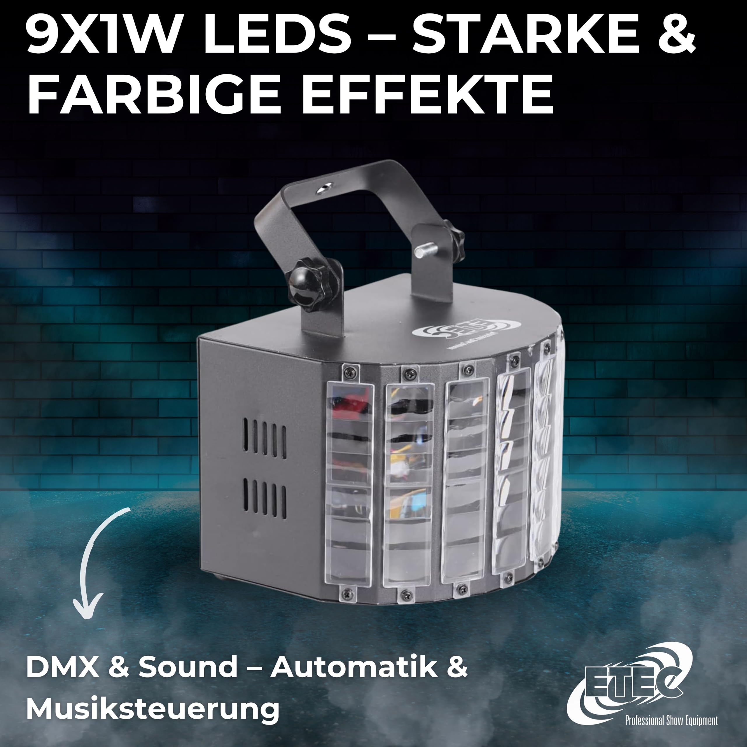 ETEC Professional LED Rage Derby 30 Watt RGBW Disco Party
