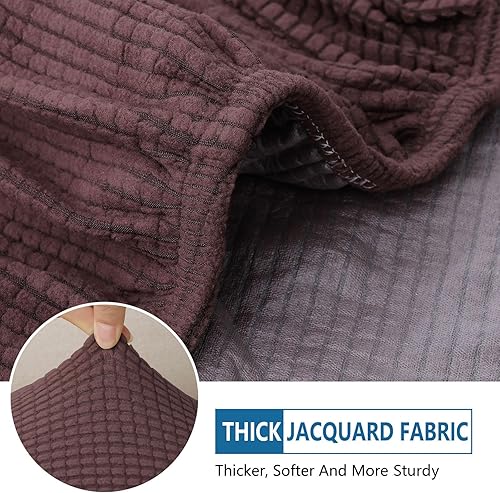 Miniatura 5 de hyha Fundas de cojín impermeables, fundas de cojín de sofá lavables, fundas elásticas de tela jacquard gruesa, fundas de sofá para mascotas con