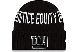 New Era Men's Black New York Giants Team Social Justice Cuffed Knit Hat
