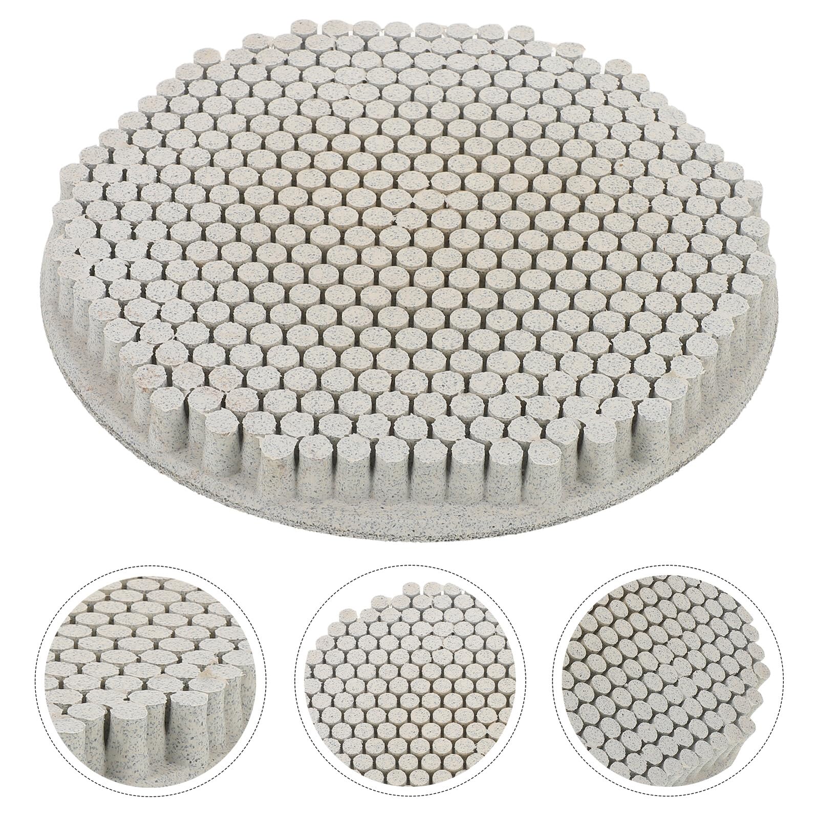 NUOBESTY Muela Abrasiva De Fondo Cerámico Placa Amoladora Con Base De Cerámica Disco De Acabado Con Base Cerámica Disco Abrasivo Para Máquina Light Grey