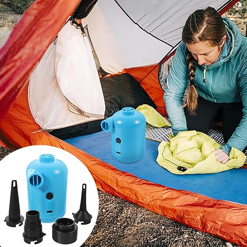 Miniatura 4 de Toyvian Bomba de aire eléctrica portátil USB, inflador multiusos y bolsa de almacenamiento al vacío, compresor para colchones de aire, piscina y