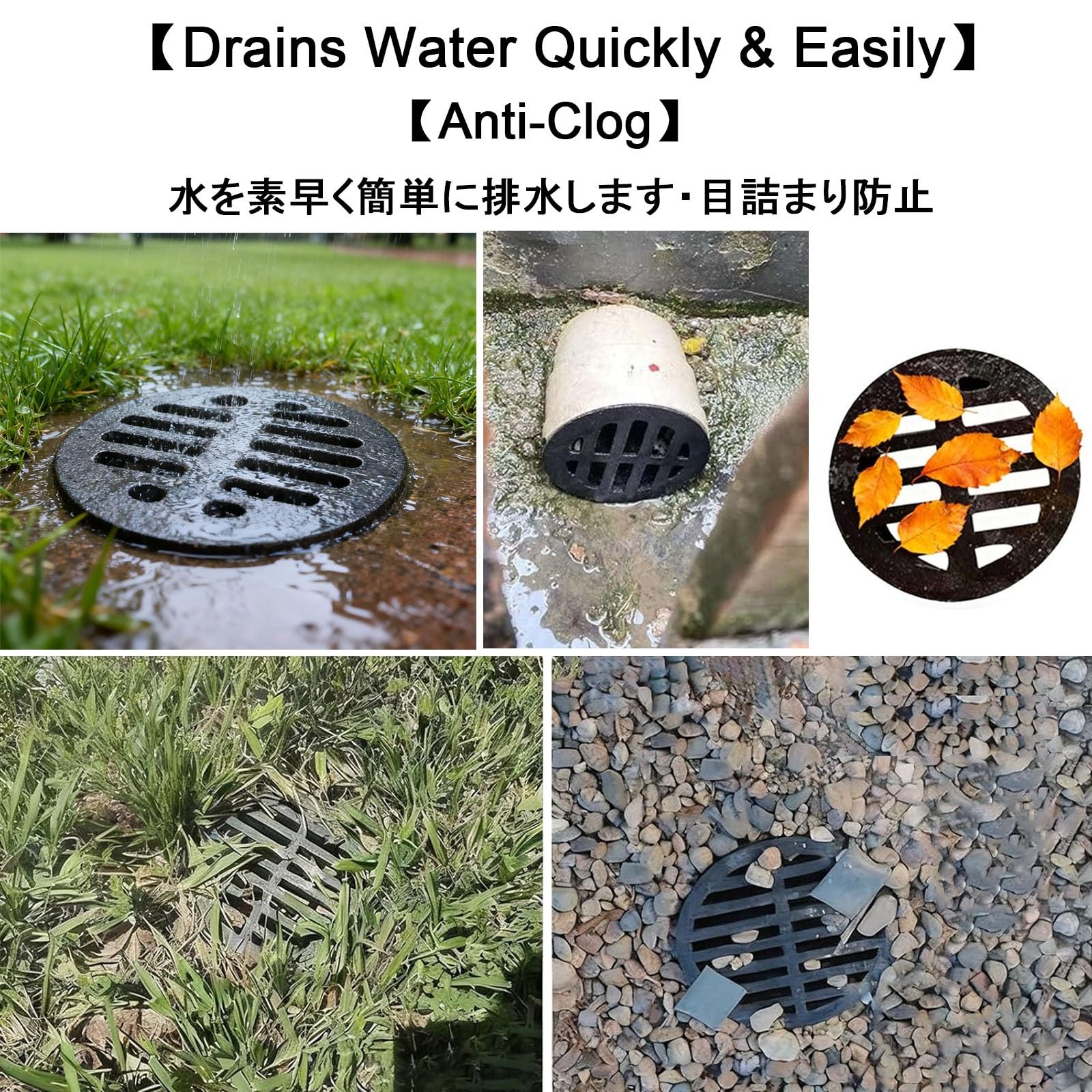 Coperture Per Tombini Da Esterno, 5-25cm Nero Griglia Canaletta Scolo Acqua Piovana Ghisa Canalette Di Drenaggio Rotonda, Robusto Durevole, Piovana Copertura Per Giardino Garage Prato(200mm)