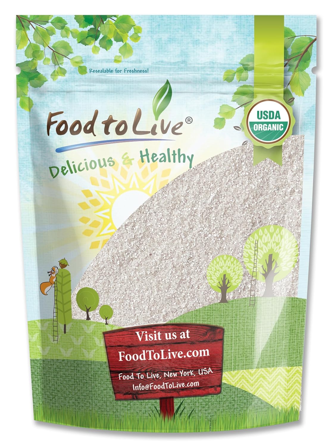 Food to Live - Gluten Free Organic White Polenta, 10 Pounds - Classic Non-GMO Cornmeal. Vegan, Kosher Corn Grits. Great for Hot Cereal and Porridge