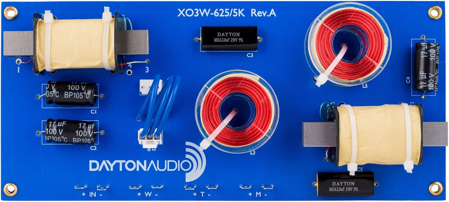 Dayton Audio XO3W-625/5K 3-Way Speaker Crossover 625/5,000 Hz