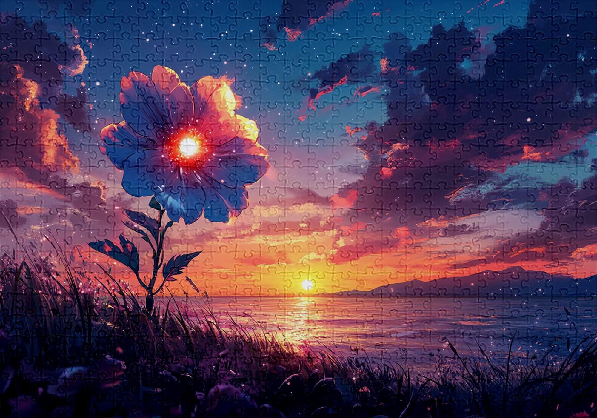Puzzle 3000 elementów plaża puzzle dla dorosłych kwiaty 122 x 81 cm unikalne rzemiosło klasyczne 3D drewniana układanka do rodzinnych gier biznesowych, układanka do samodzielnego wykonania nawet do