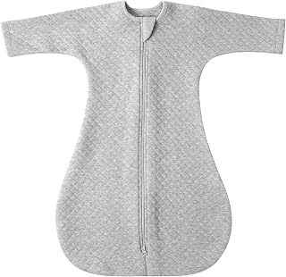 Cozy Baby Sleep Sack with Sleeves for Easy Transitioning Soft Cotton Warm 3-6 Months 1.5 Tog, Soft and Comfortable Wearable Blanket, 2-Way Zipper, Unisex Newborn Babies, Girls and Boys Sleeping Bag