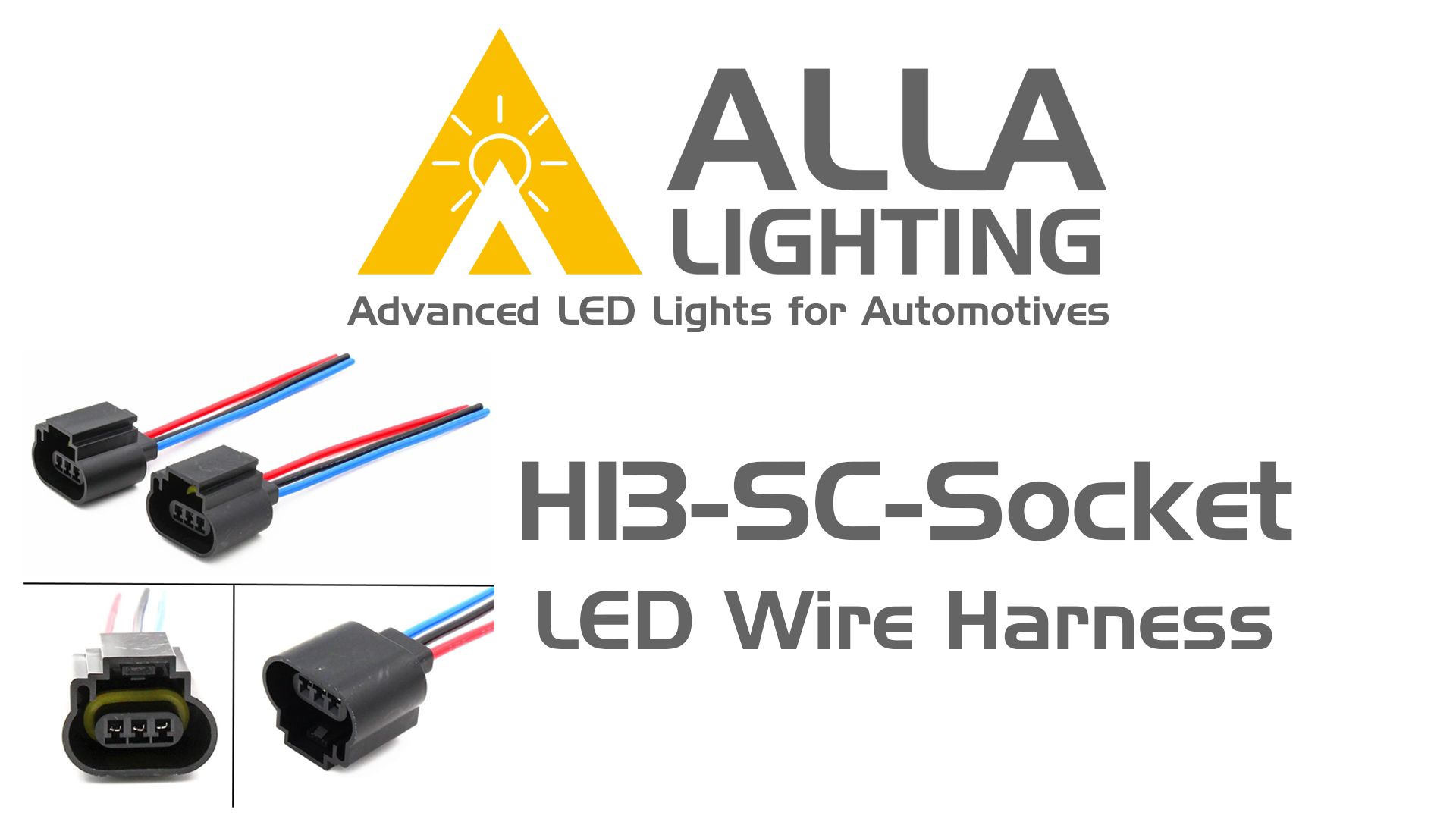 Watch 9008 H13 Socket Female Adapter Headlight Wiring Harness Wire on