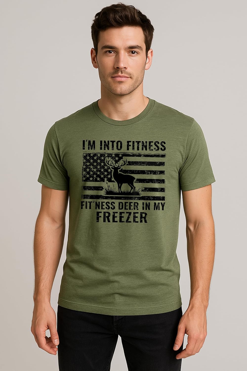 Wildlife Hunter T-Shirt for Men – Funny Deer Hunting Art Tee, Hunting Clothes for Men