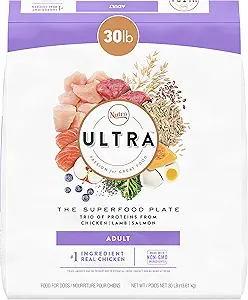NUTRO ULTRA Adult Dry Dog Food – Trio of Proteins (Chicken, Lamb & Salmon) 30 lb