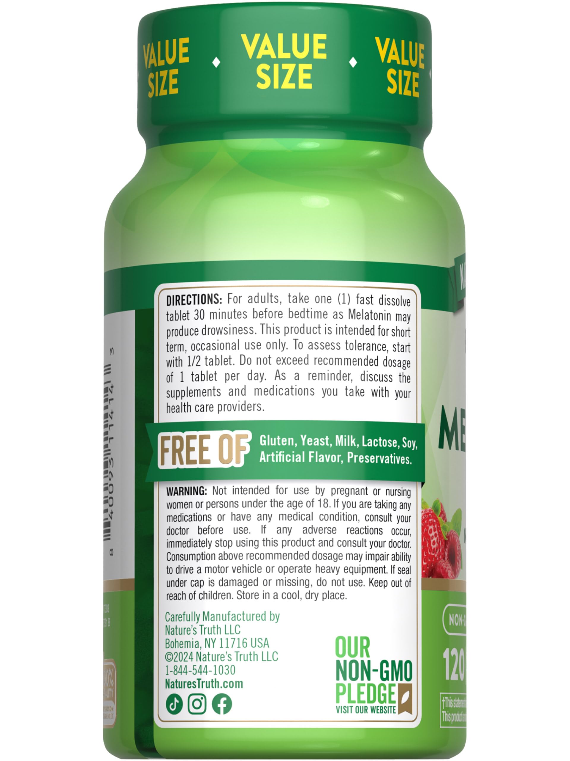 Nature's Truth, Melatonin 12mg, 120 Count — Amazon image 7