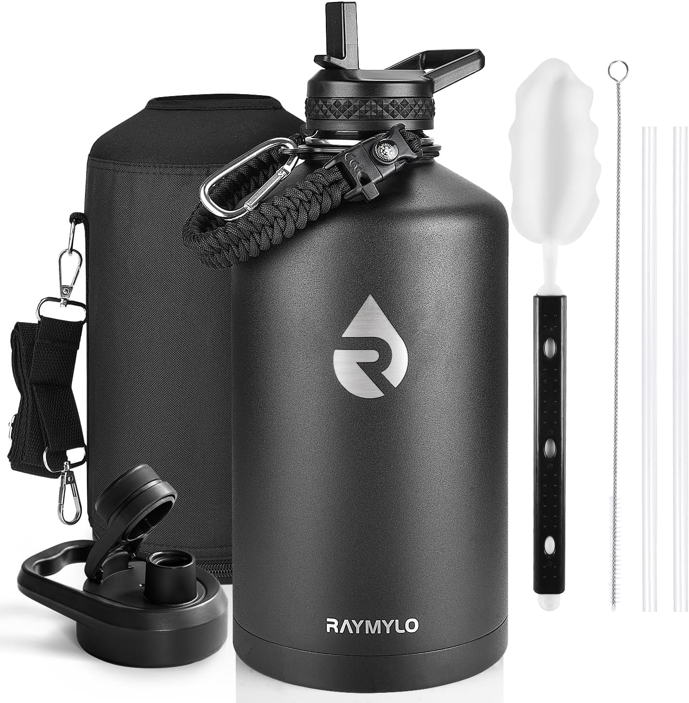 RAYMYLO 3.8L Water Bottle Insulated, Triple Wall Vacuum Stainless Steel