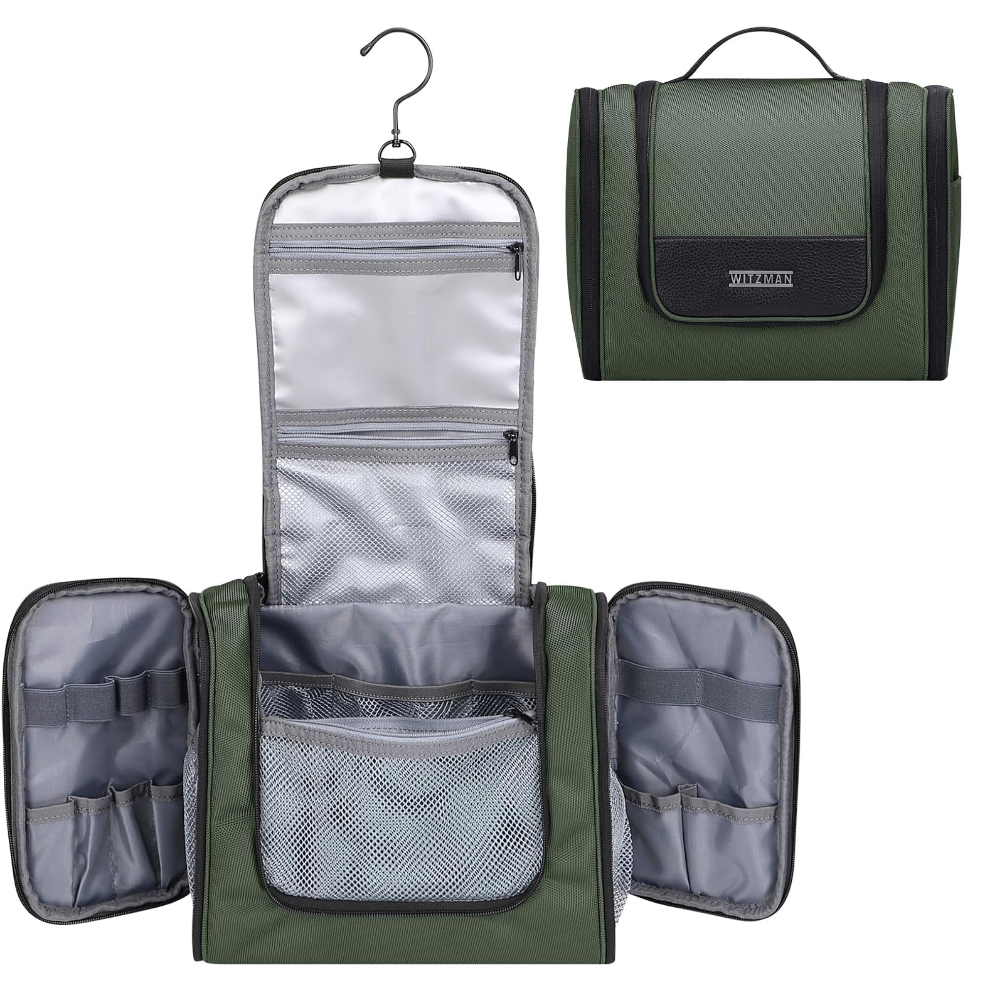 Large Hanging Toiletry Bag for Men, Water-Resistant