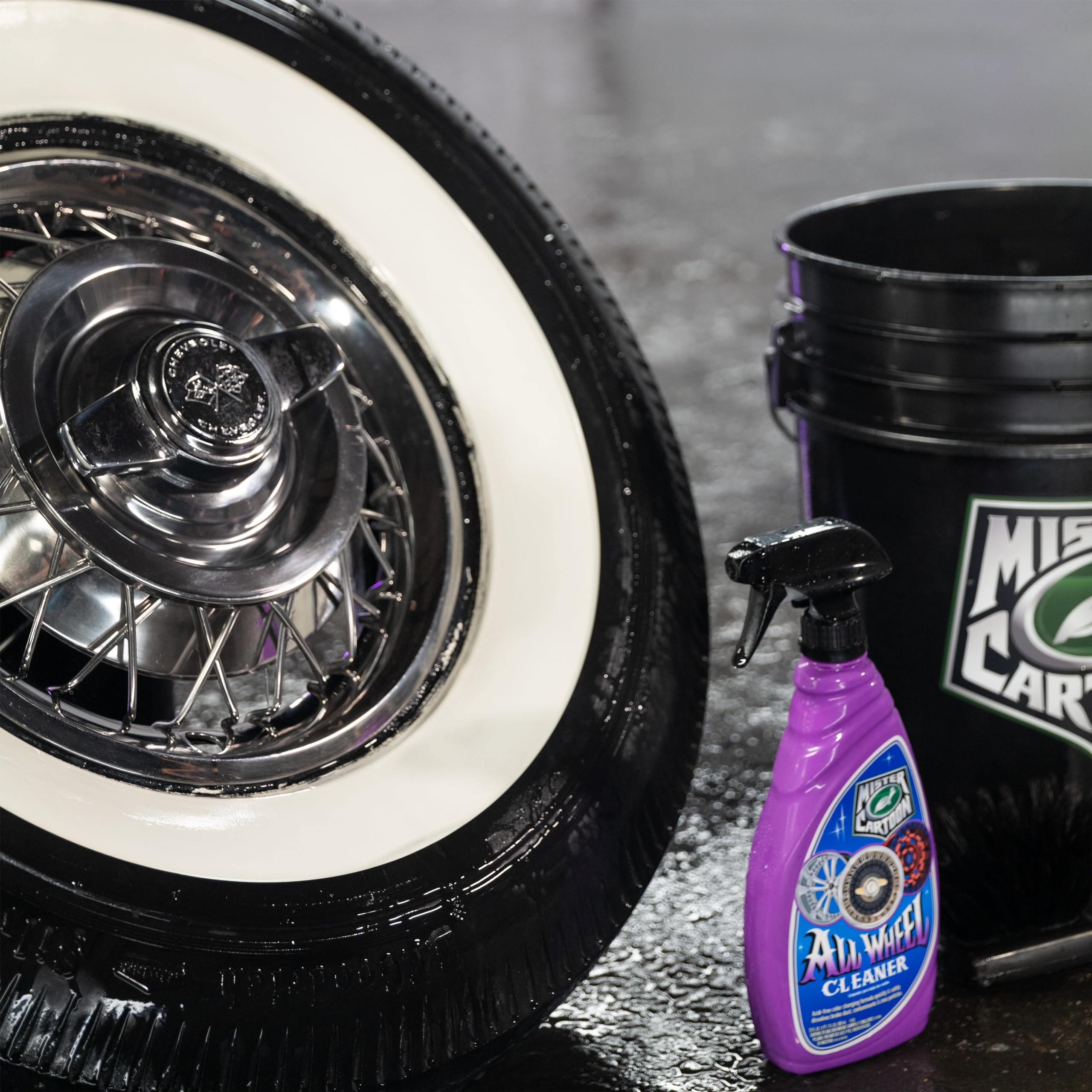 Turtle Wax X Mister Cartoon 54251 środek do czyszczenia wszystkich kół, usuwa zanieczyszczenia powierzchni, kurz hamulcowy i rdzę, bezpieczny do malowania i owijania, metal i szkło, formuła
