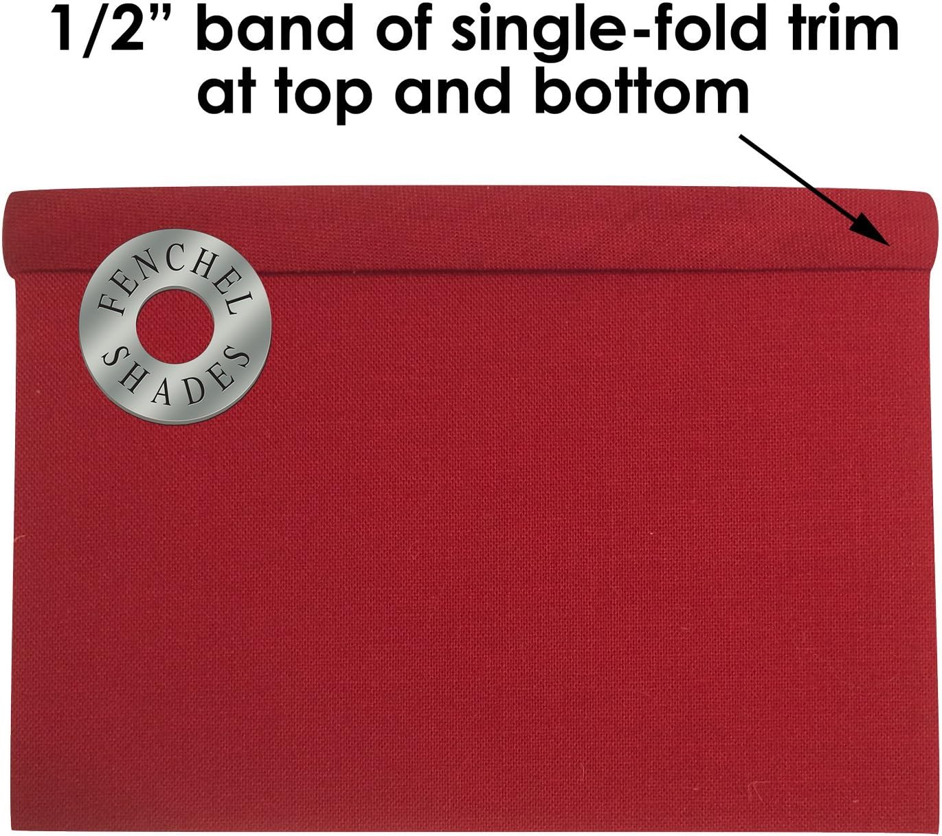 FenchelShades.com 5" Top by 8" Bottom by 7" Slant Height Fabric Barrel Lampshade Double Clip-On Attachment (Rich Red)