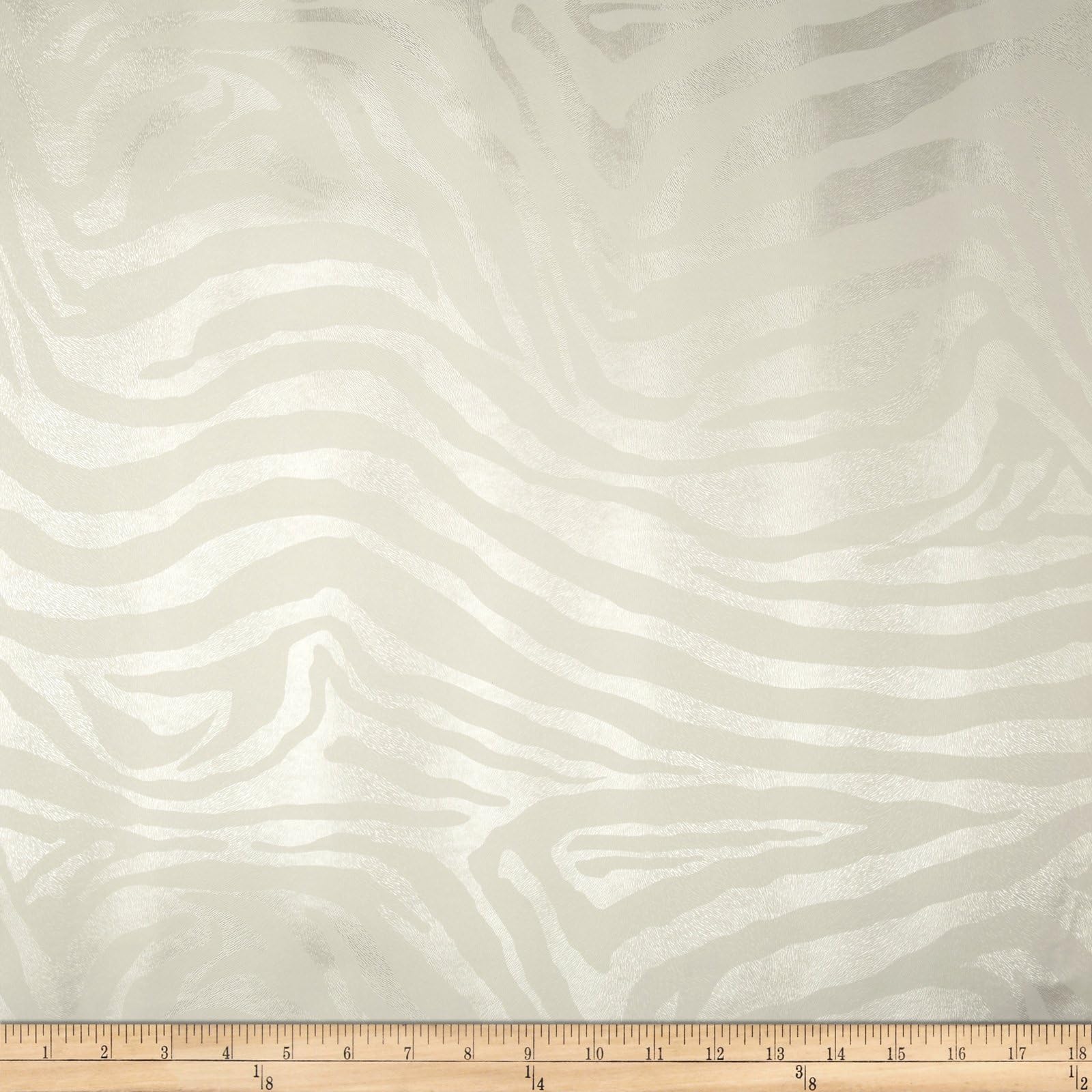 Faux Leather Zebra Pearl Fabric