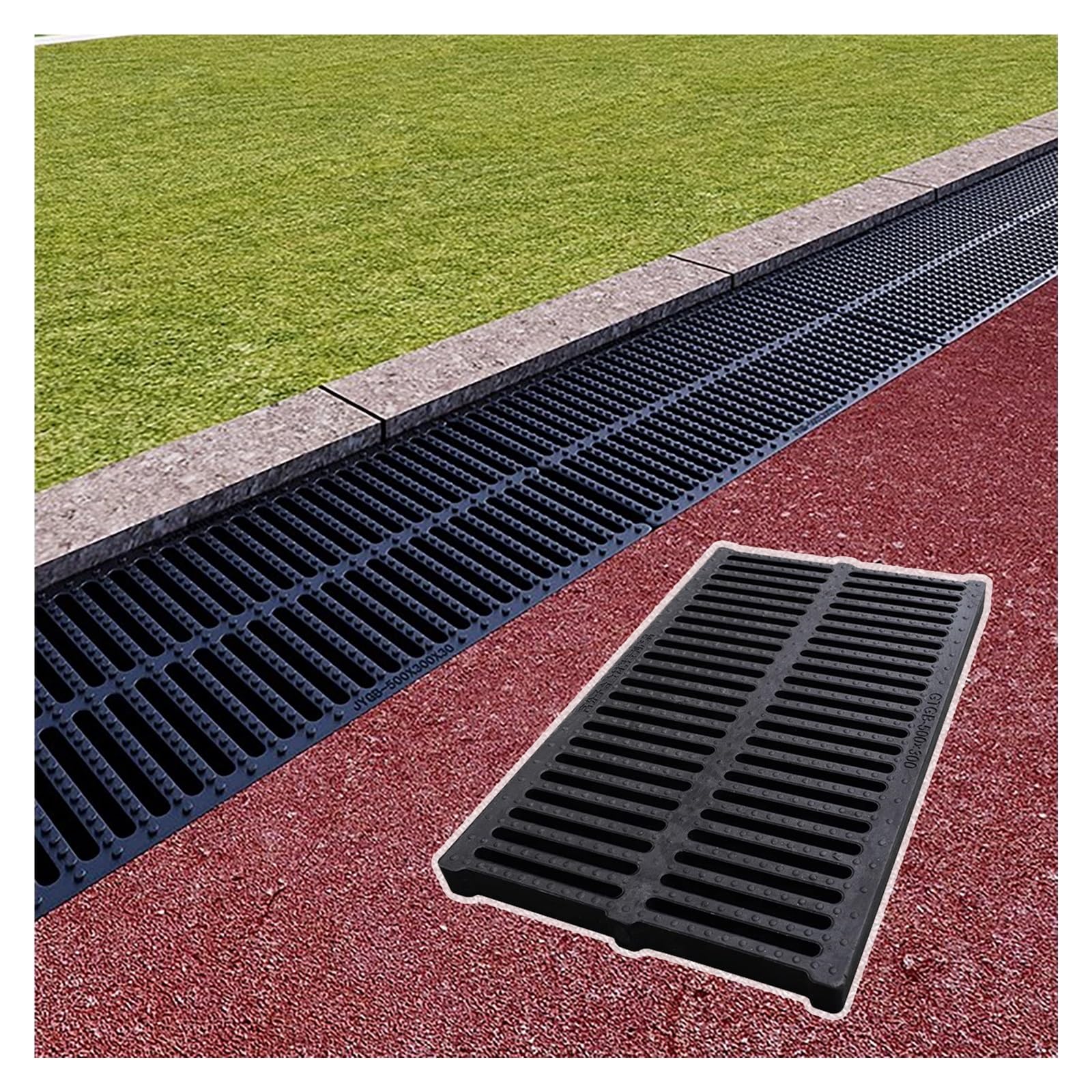 WQPMNYG Customizable Drain Covers Plastic Grate Plates for Sewer Channels & Gutters Removable Drainage Trench Grates - 10 Pack & Easy to Install