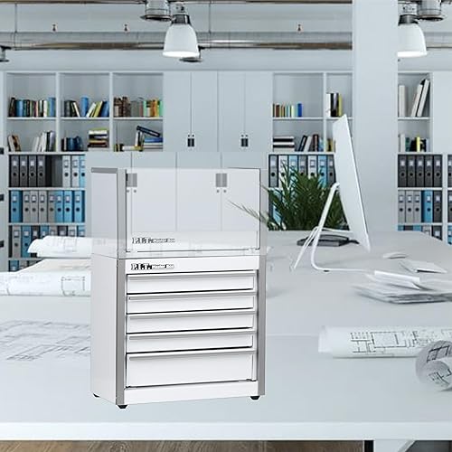 Miniatura 8 de P.I.T. Caja de herramientas de acero portátil de cinco cajones, mano blanca lleva cajas de herramientas para almacenamiento de herramientas