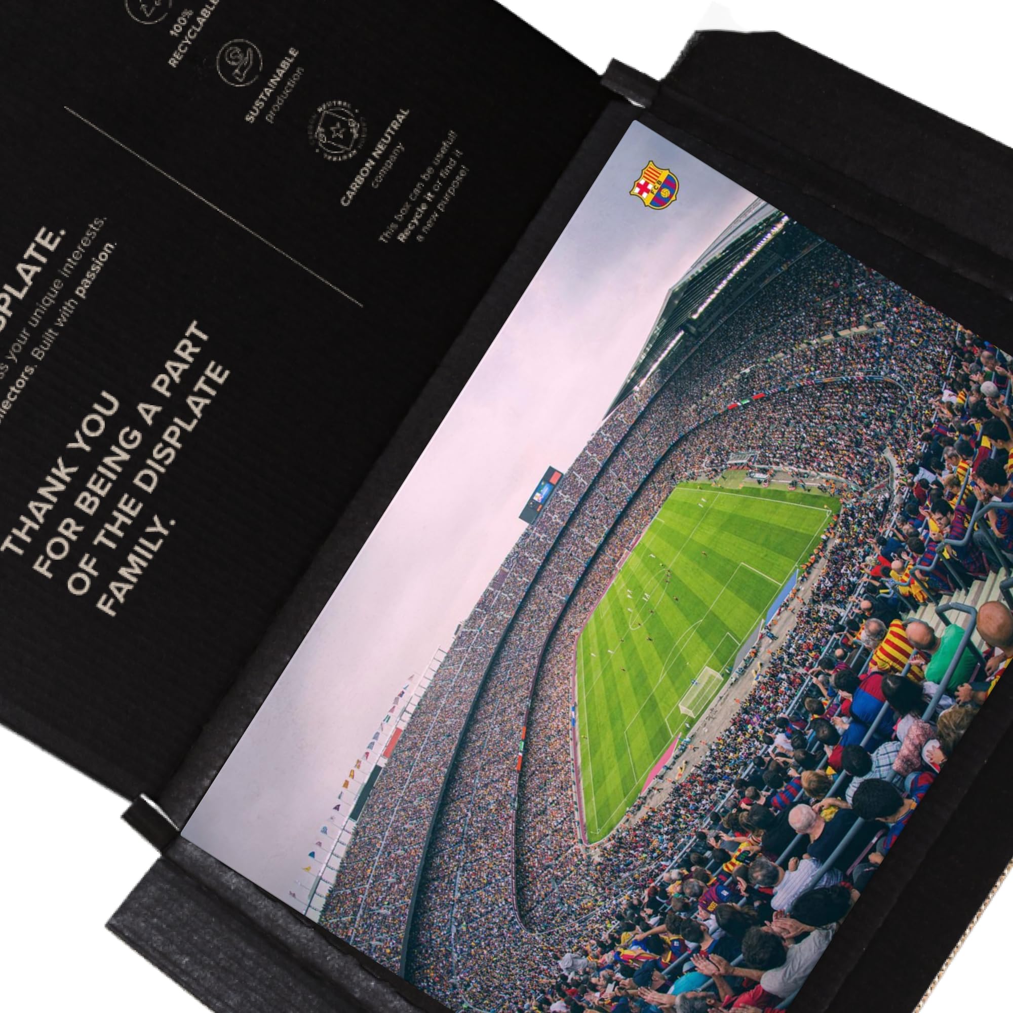 Displate - Poster in metallo – montaggio magnetico – FC Barcelona – Camp Nou – Sector view – Dimensione M – 32 x 45 cm opaco