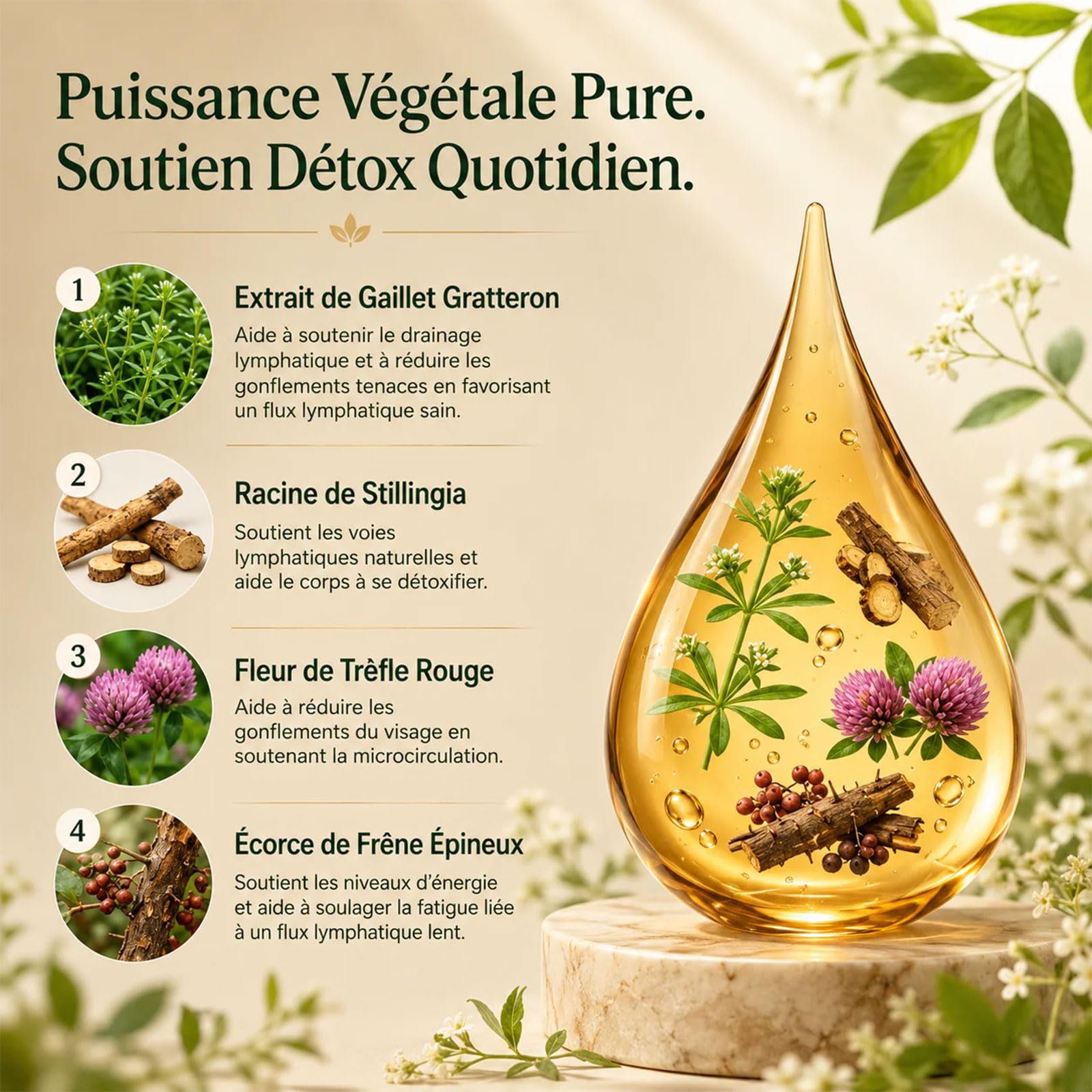 Lynae Drainant Lymphatique Goutte, Lynae Drainage Lymphatique Corps Complet, Mélanges à Base de Plantes Naturelles, Sans Gluten, pour Femmes et Hommes (2 flacons)