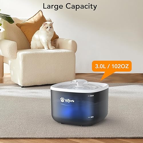 Miniatura 6 de Fuente automática de agua para mascotas, dispensador de agua para perros y gatos, con filtros de repuesto para gatos, perros, múltiples mascotas