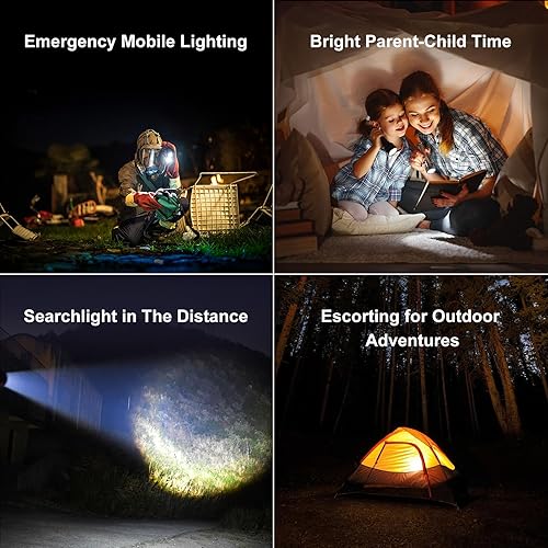 Miniatura 7 de CAMEL CROWN Linternas recargables, con un interruptor electrónico de cola, salida regulada para camping, senderismo, emergencia