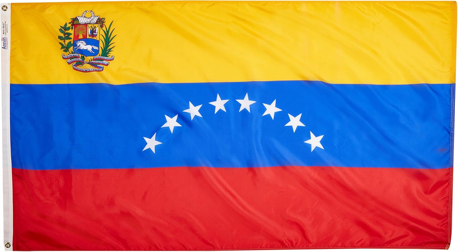 Annin Flagmakers Venezuela Flag USA-Made to Official United Nations Design Specifications, 2 x 3 Feet (Model 199274)