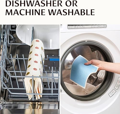 Miniatura 6 de Paños de cocina suecos  Paños de cocina reutilizables para lavar platos  Cada paño de celulosa sustituye a 15 rollos de toallas de papel y es más