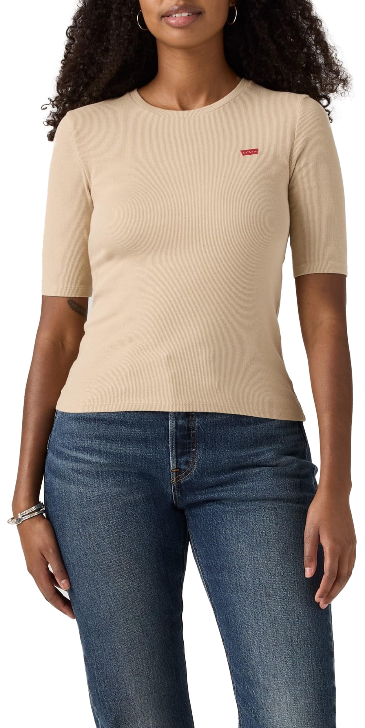Levi's Women's Luca Slim Tee T-Shirt, Safari, M