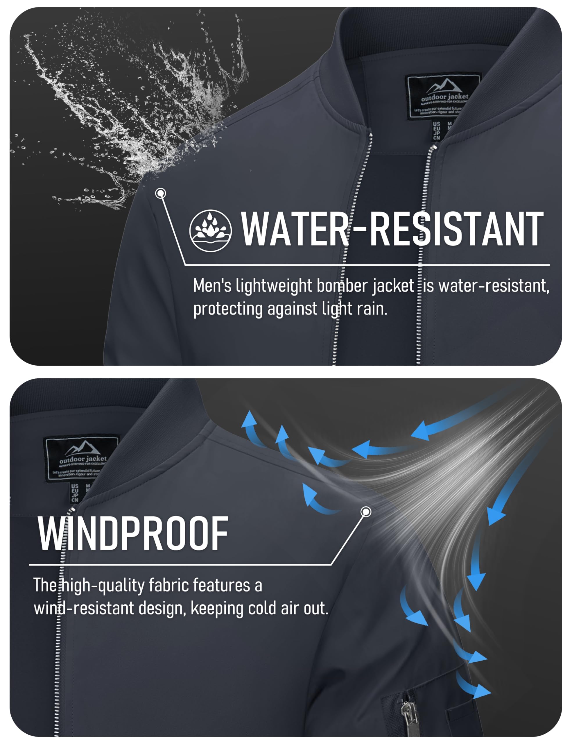 MAGCOMSEN Bombers Homme Veste Militaire Homme Veste Aviateur Pour Hommes Zippée Veste Décontractée Veste Tactique Veste de Base