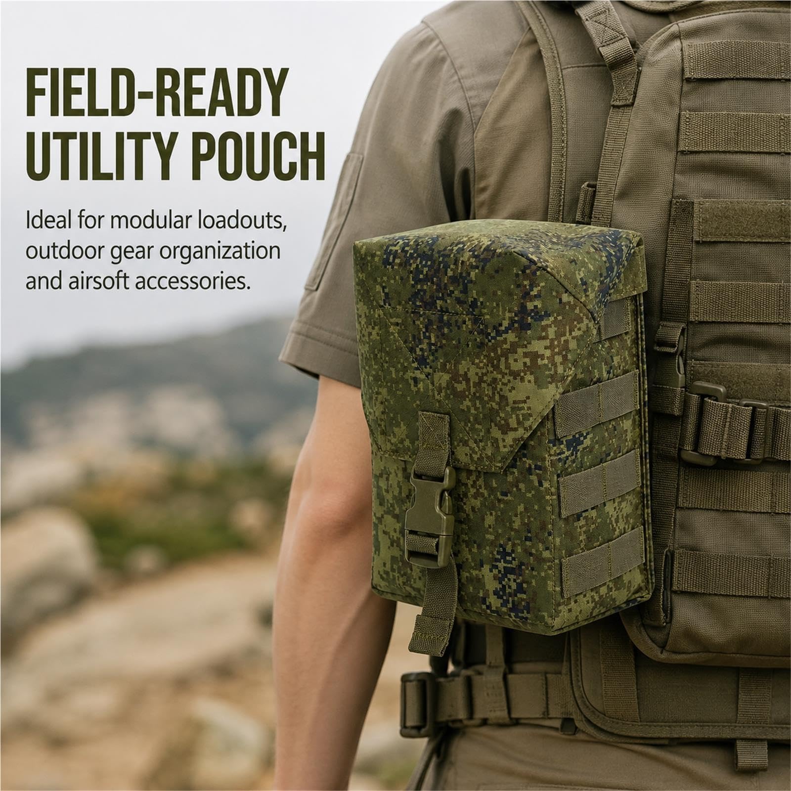 Tasca MOLLE for Tamburo PKM 100 Colpi Portaoggetti for Attrezzatura Airsoft
