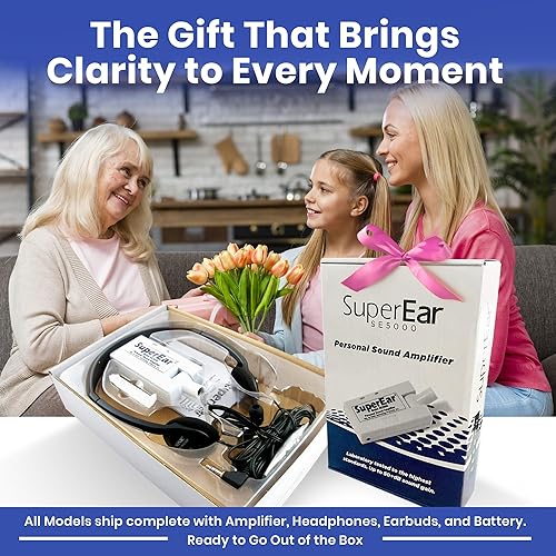 Miniatura 9 de SuperEar, Amplificador de Sonido Personal Sonic Ear Modelo SE5000, Aumenta el Sonido del Ambiente, Ganancia de Sonido de 50dB, Facilita CMS MDS