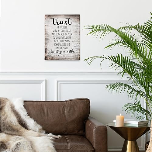 Miniatura 2 de PHAMTE Proverbios 35-6 Confía en el Señor con todo tu corazón Arte de pared cristiano, Decoración de pared con escrituras bíblicas, Impresión de