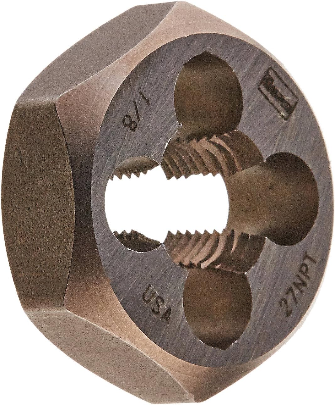 Irwin Tools 6702 IRWIN High Carbon Steel Hexagon Taper Pipe Dies - die 1/8-27 1 npt hex hanson [Set of 5] (6702),