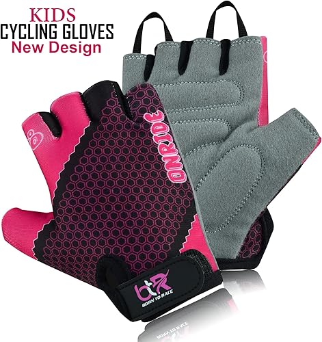 Miniatura 3 de Guantes de ciclismo para niños y niñas, guantes de ciclismo para scooter, BMX, ciclismo, ciclismo, equitación, guantes de medio dedo