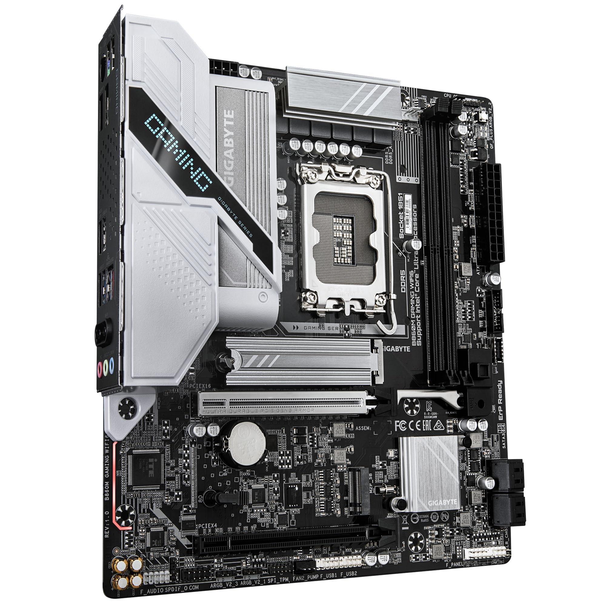 GIGABYTE Płyta główna B860M GAMING WIFI6 - procesory Intel Core Ultra Series, 8+1+2 fazy VRM, do 9066 MHz DDR5, 1 x PCIe 5.0 + 1 x PCIe 4.0 M.2, 2.5 GbE LAN, WIFI 6, USB 3.2 Gen 1