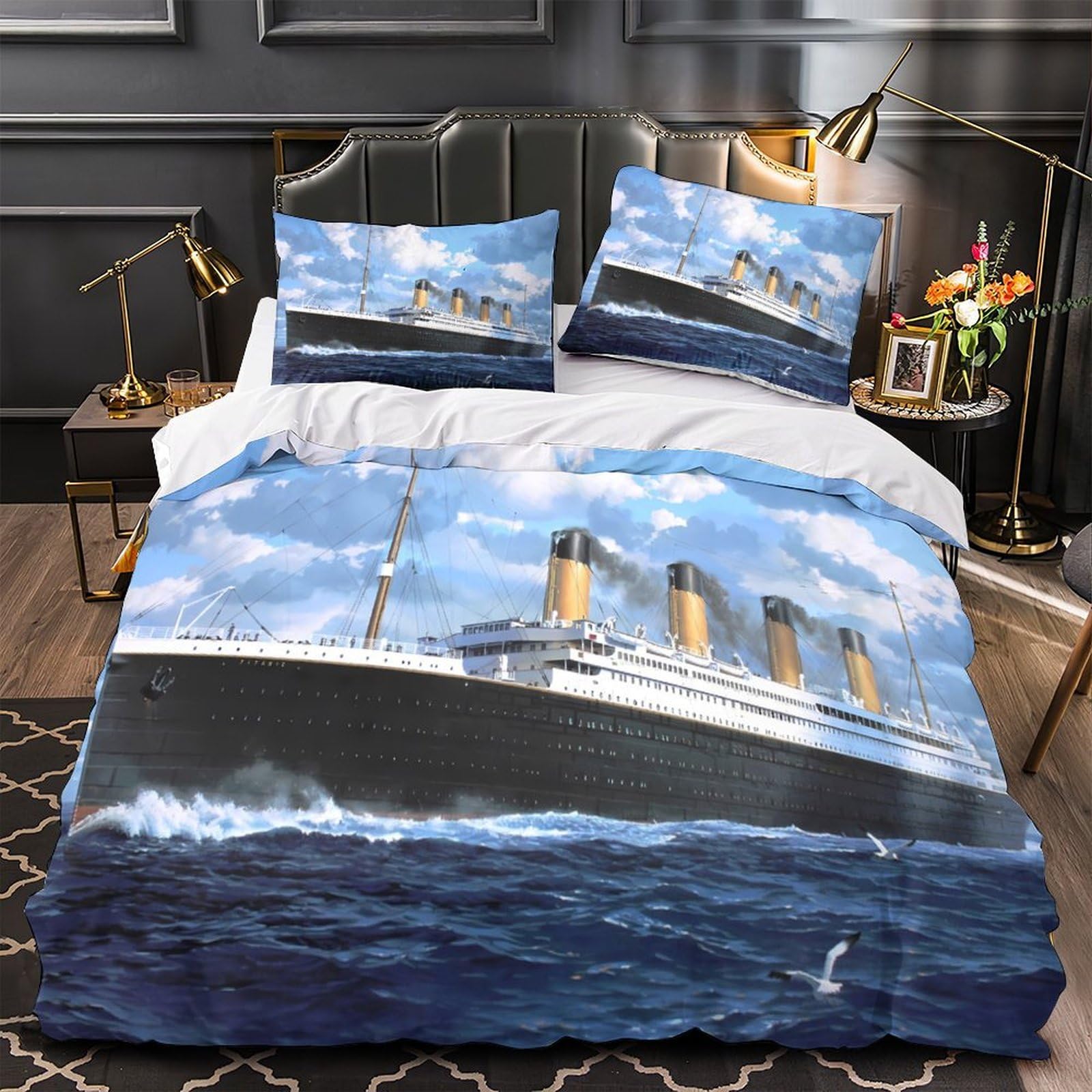 Housse de couette cerf fantastique pour chambre chalet cocooning