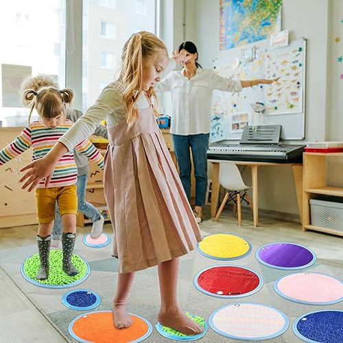 Miniatura 3 de 16 juegos de azulejos sensoriales texturizados, minitapetes educativos táctiles, juguetes sensoriales táctiles de textura surtida, tapete