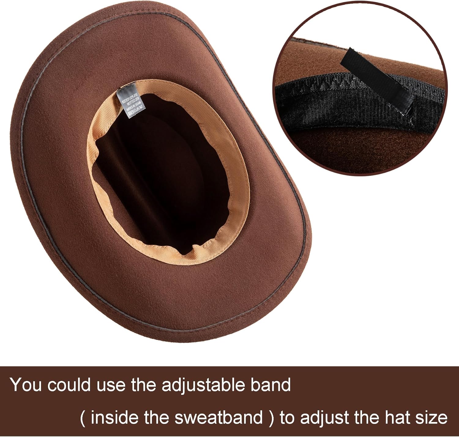 Jastore Kids Cowboy Hat for Girls Boys Western Cowgirl Hat with Buckle Belt Cattleman Style Cowboy Hat - Image 3