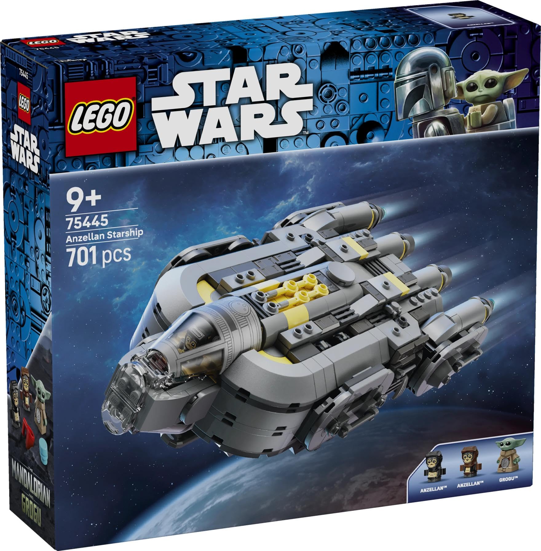 LEGO Star Wars 75445 Sternenschiff der Anzellaner - Spielet mit 3 Figuren & Einer Droiden Werkstatt - Geschenk für Jungen, Mädchen & Fans ab 9 Jahren