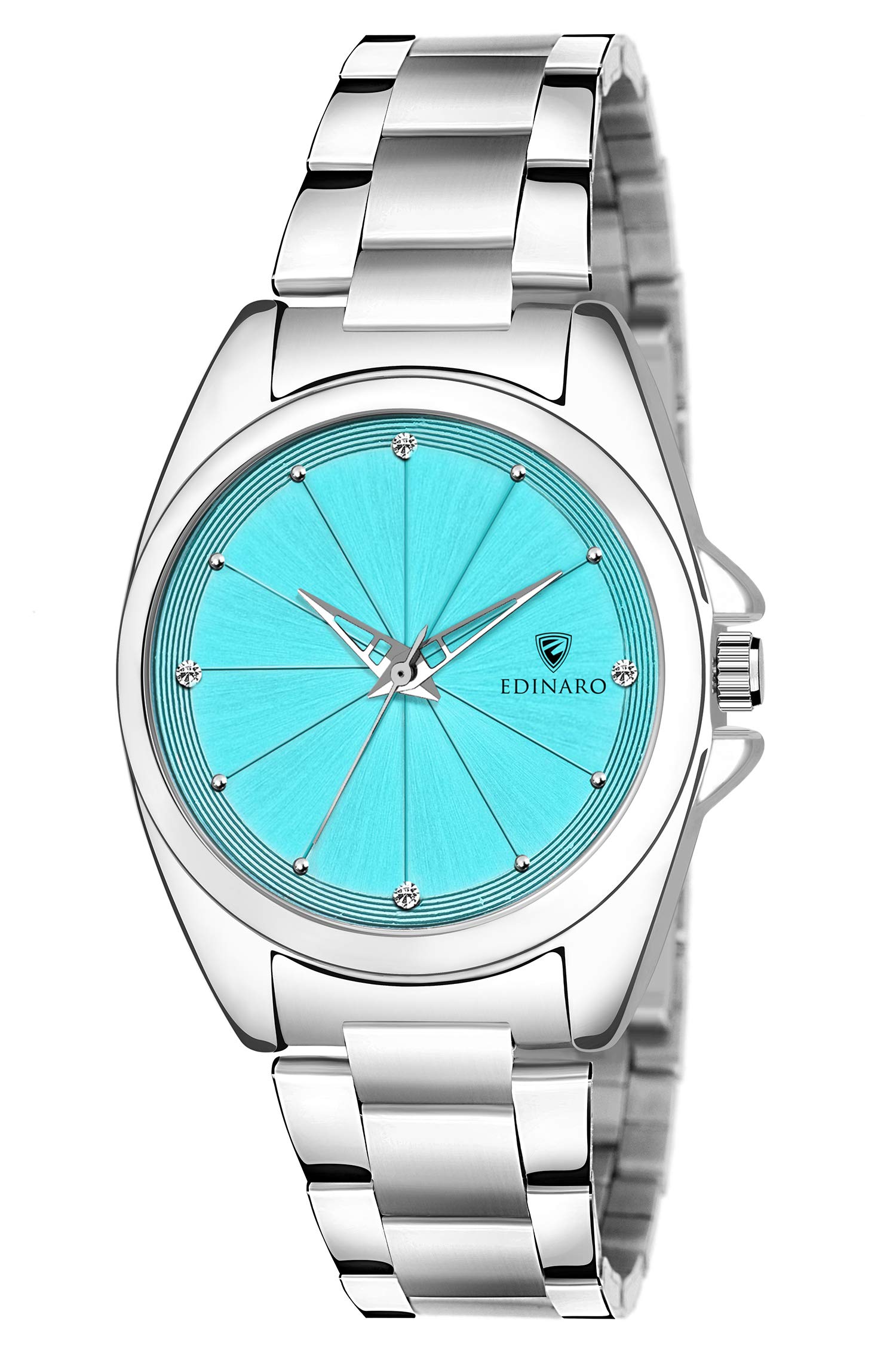 EDINARO Round Dial Stainless Steel Bracelet Chain Analogue Wrist Watch for Women and Girls (B085GF71Q6) Amazon Price History, Amazon Price Tracker