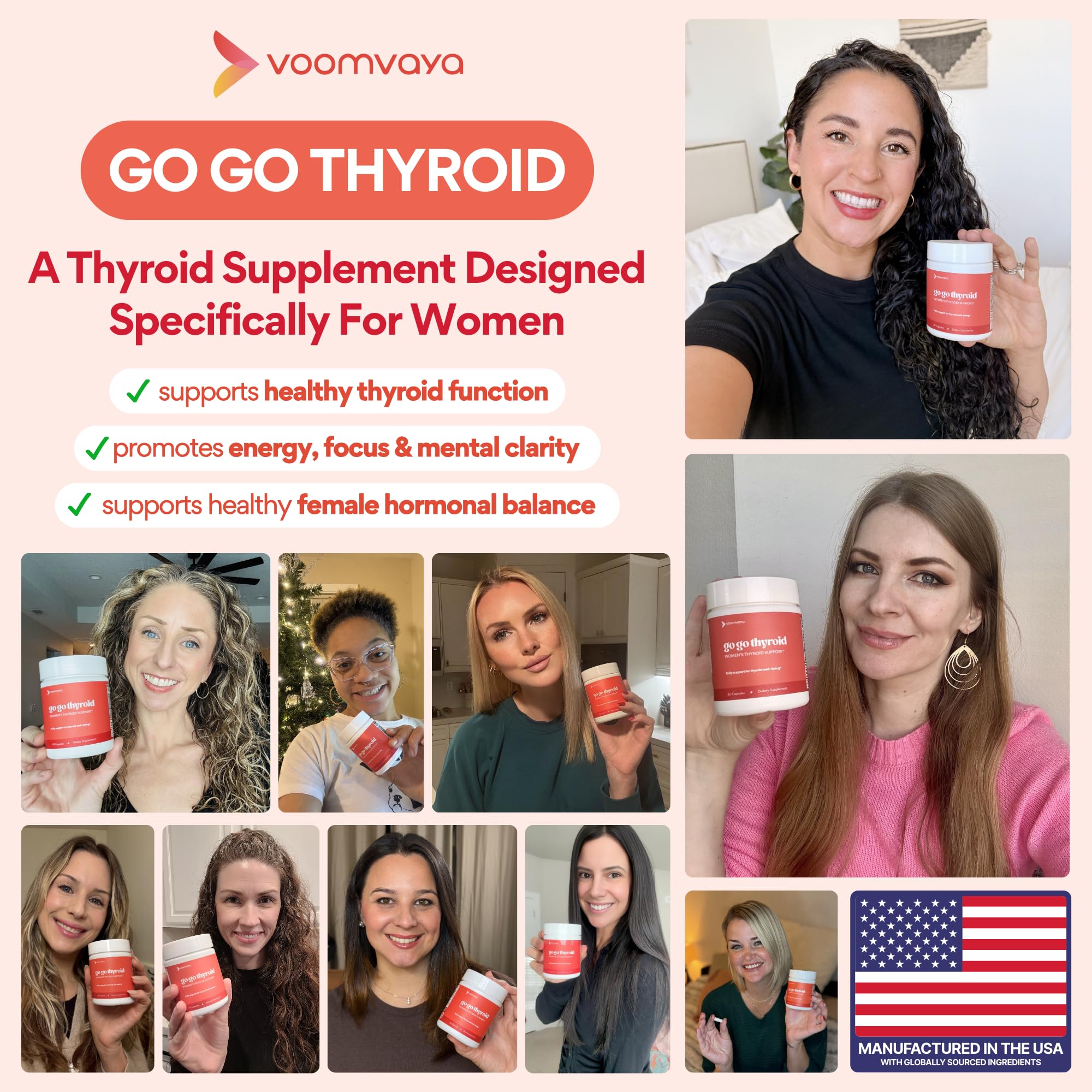 VoomVaya Thyroid Support for Women with Iodine & Selenium - Go Go Thyroid — Amazon image 2