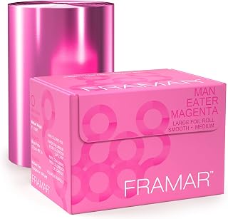 FRAMAR Maneater Magenta Hair Foils 1600ft Roll - Smooth Salon Foil for Highlights, Balayage, Babylights & Long Hair