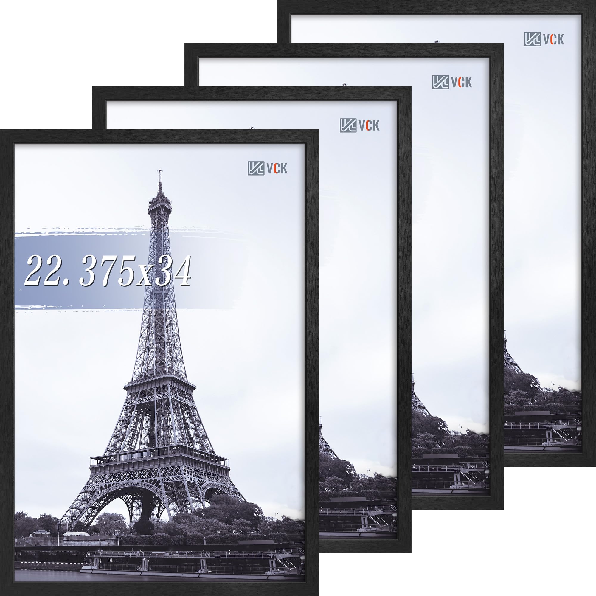VCK 22.375x34 Poster Frame Black 4 Pack