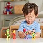 Marvel Spidey et ses amis incroyables, ses amis & Pack d'ennemis, 5 Données chiffrées, 4-Inch, Jouets Super Hero pour les enfants 3 et vers le haut, Amazon Exclusive