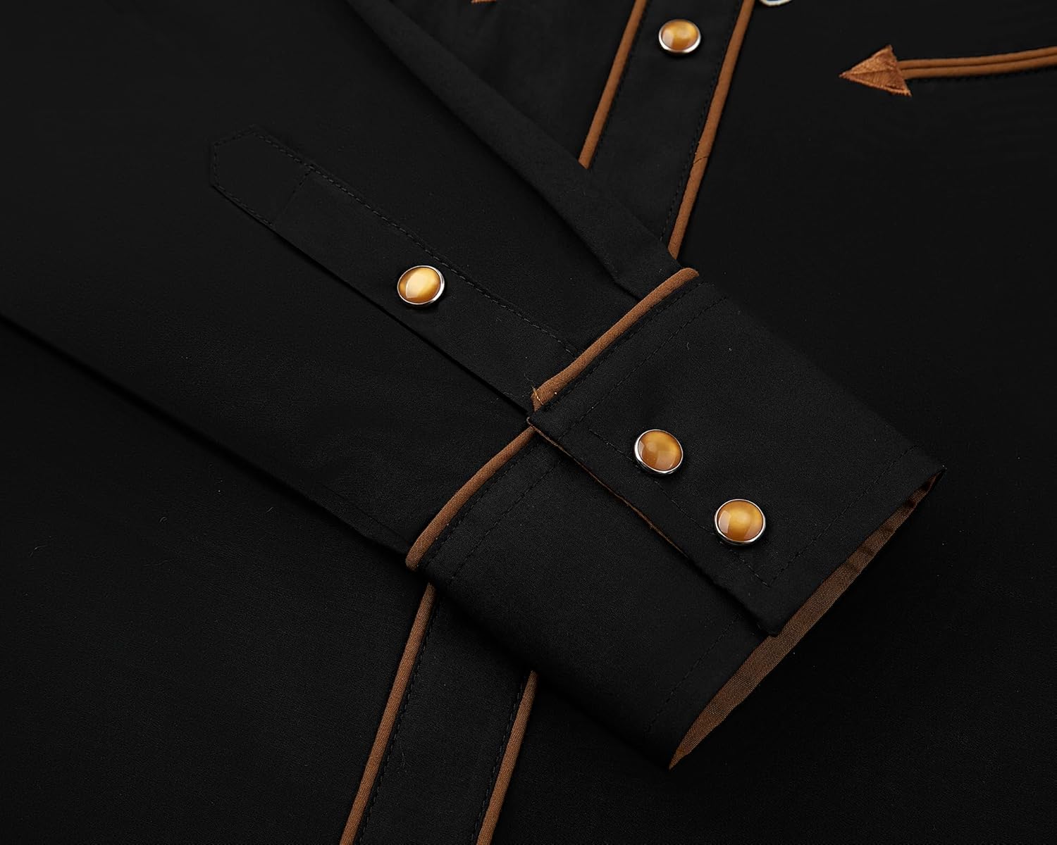 SALVAJE OESTE Women's Embroidered Western Cowboy Snap Front Long Sleeve Button Down Shirt - Image 5