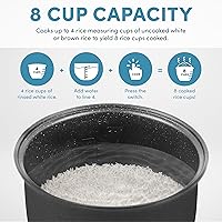 Vista 5 de AROMA® 8-Cup (Cooked) / 2 Qt. Digital Rice & Grain Multicooker, Durable Nonstick Inner Pot, Oatmeal, Steam, White & Brown Rice, Keep Warm (USADO)
